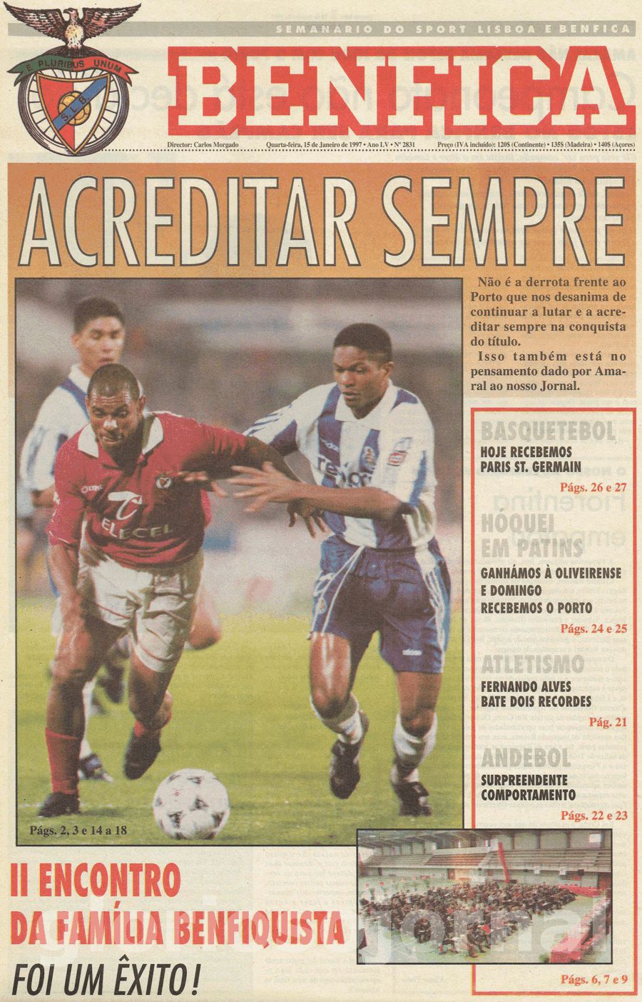 jornal o benfica 2831 1997-01-15